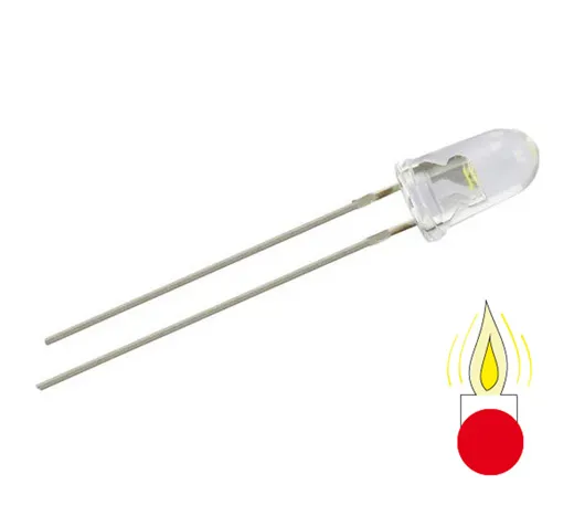 LED 5 mm, red, Flicker LED, set of 10