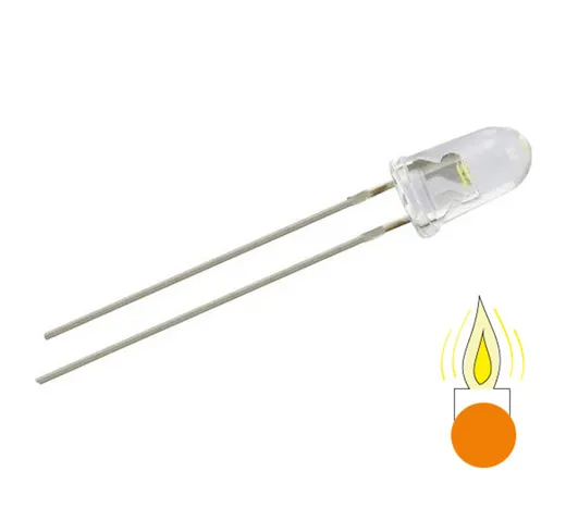 LED 5 mm, orange, Flicker LED, set of 10