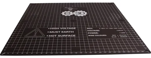 E3D Hochtemperatur-Heizbett 300 mm x 300 mm 230 V