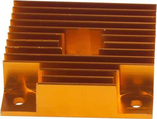 Goldener Aluminiumkühlkörper 40mm x 40mm x 11mm
