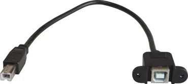 Panel mount USB data cable USB type B male to female 50cm