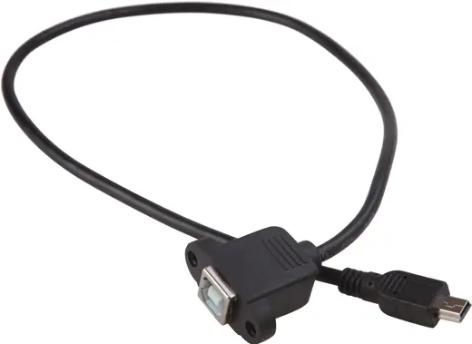 Panel mount USB data cable USB Typ B Plug to Mini-B USB 50cm