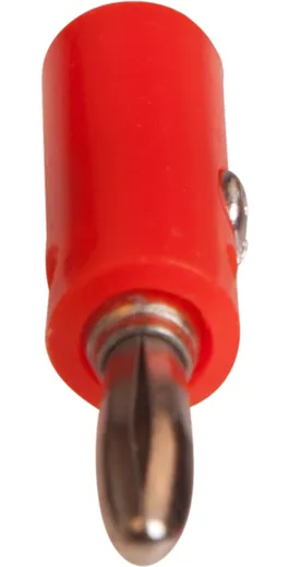 Bananenstecker isoliert, Stift 4mm rot