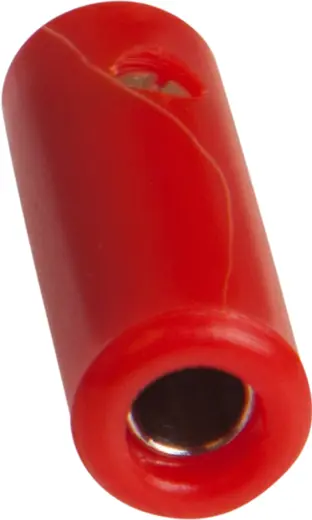 Bananenkupplung isoliert, für Stift 4mm rot