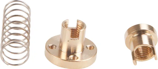 Brass anti-backlash nut for TR 8 x 1