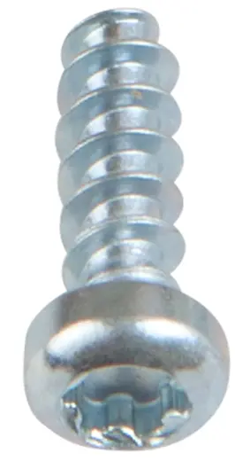 Lens head screw for thermoplastics, 2.5mm x 8mm