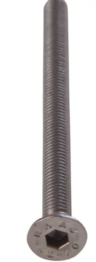Countersunk screws with hexagon socket, without shaft M6 x 80mm