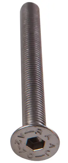 Countersunk screws with hexagon socket, without shaft M8 x 80mm