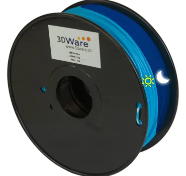 Filament ABS Glow in the dark Blau 3mm