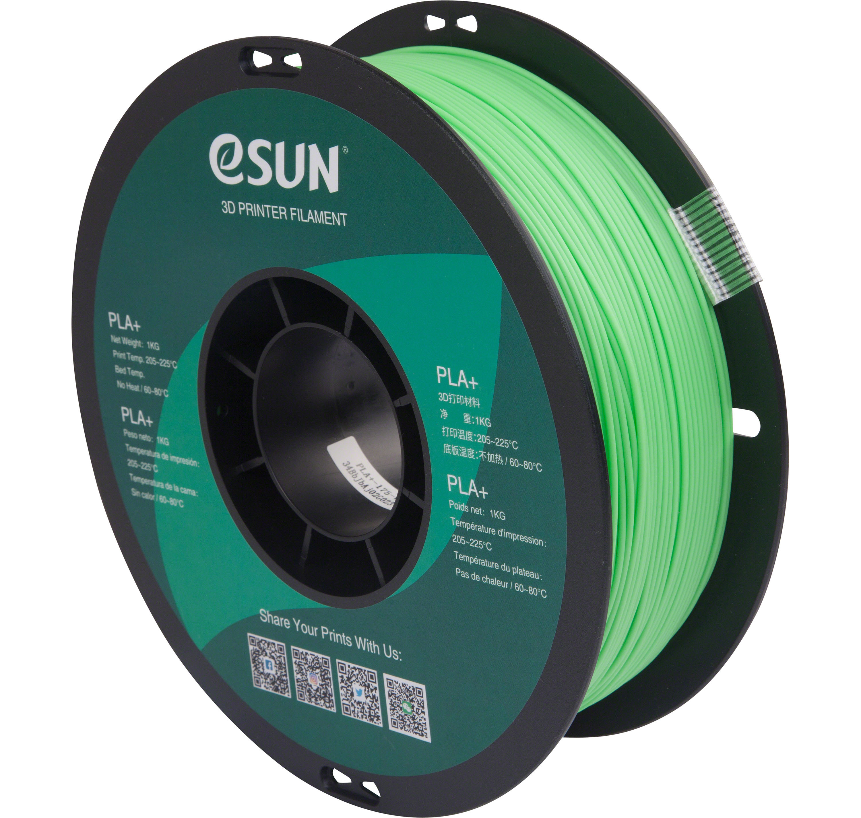 eSUN Filament PLA Peak Green 1.75mm M01122005.1-12 - 3DWare Shop Schweiz