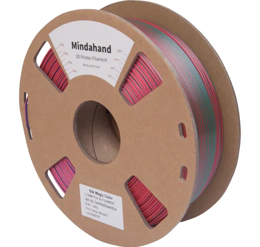 Filament PLA Silk Multicolor Dark-Red Green Blue 1.75mm