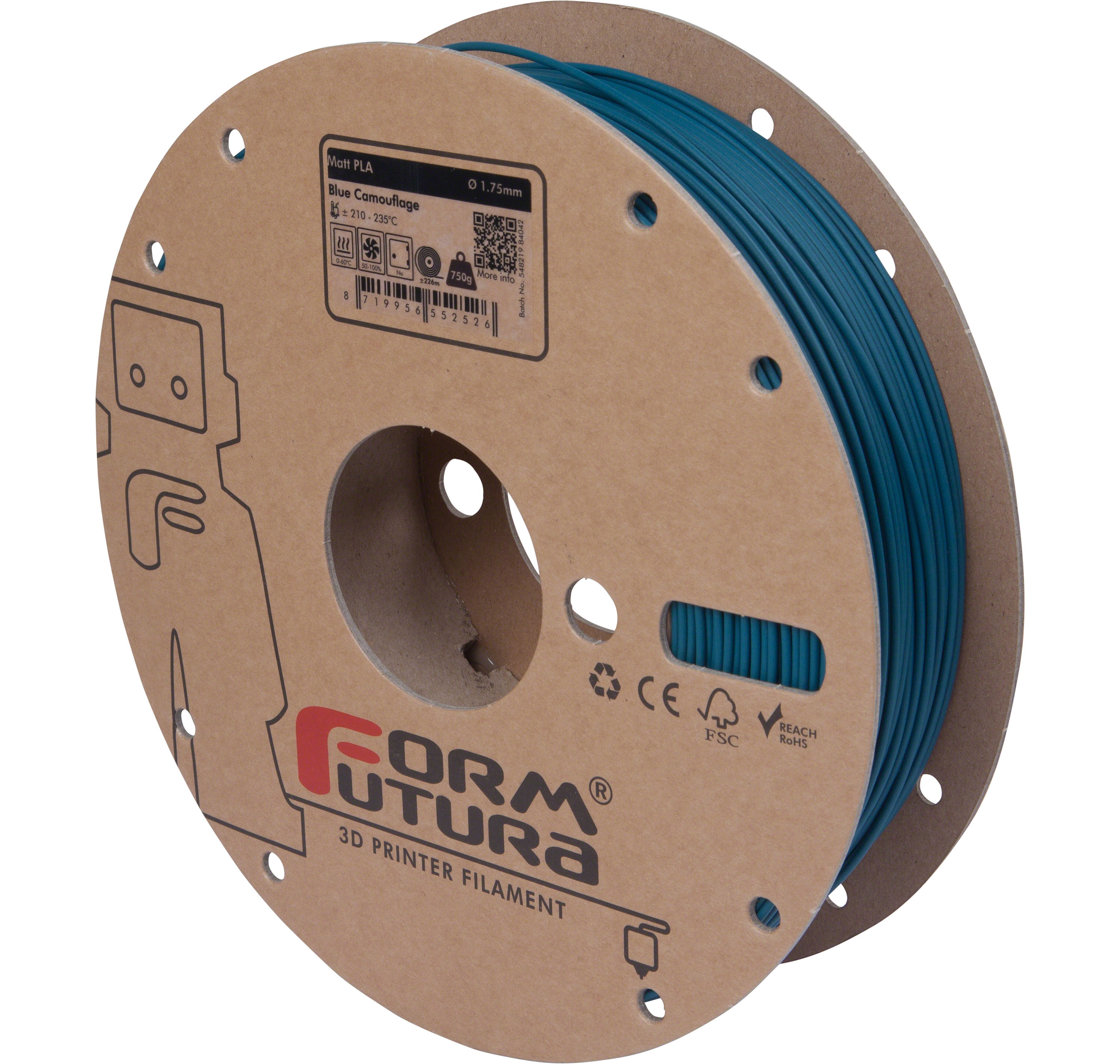FormFutura ReFill PLA – Filamento Per Stampanti 3D – Colore Giallo Verde – 1,75 Mm, 750 G – Confezione Riciclabile Senza Bobina - 2