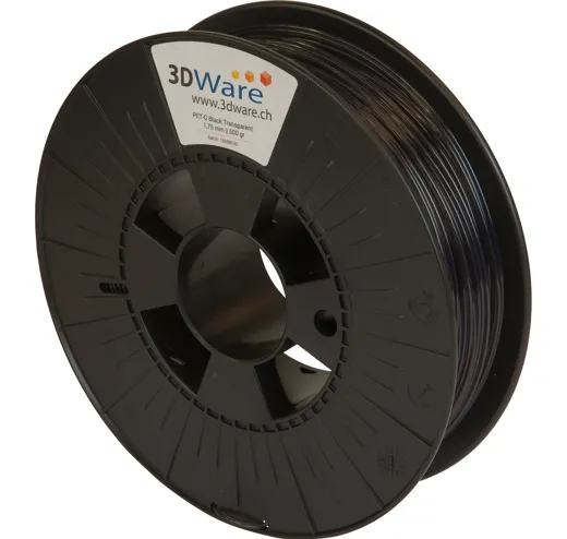 Filament PET-G-Black transparent 1.75mm