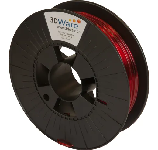 Filament PET-G-Red transparent 3mm