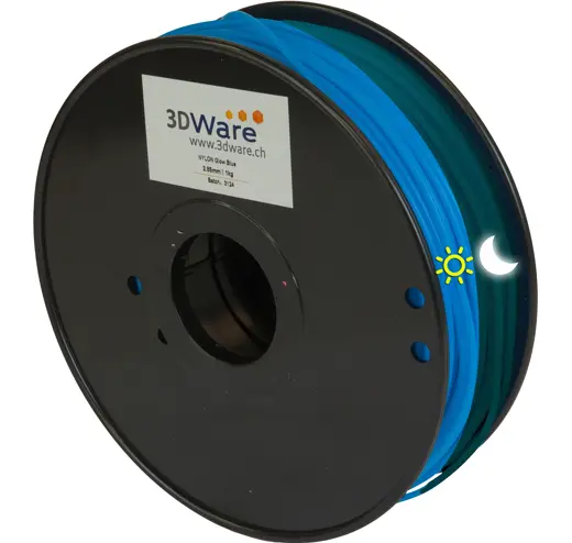 Filament Nylon Glow in the dark Blue 3mm