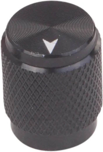 Drehknopf Aluminium schwarz 16mm hoch