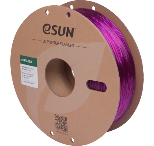 Filament TPU 95A Transparent Purple 1.75mm