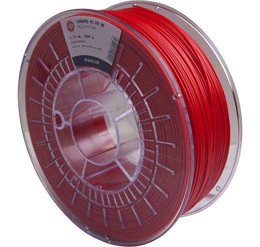 Filament DuraPro PC FR V0 Höllenfeuer Rot 1.75 mm